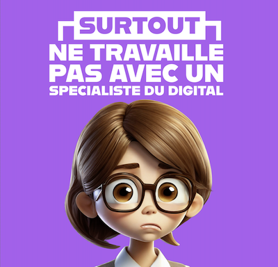 cette image illustre une communication visuelle divertissante