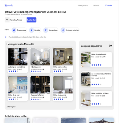 cette image illustre le site Réservia